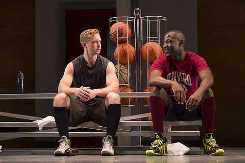 Roderick Hill as Brian White and McKinley Belcher III as Jackson Moore in Smart People. Photo: T. Charles Erickson